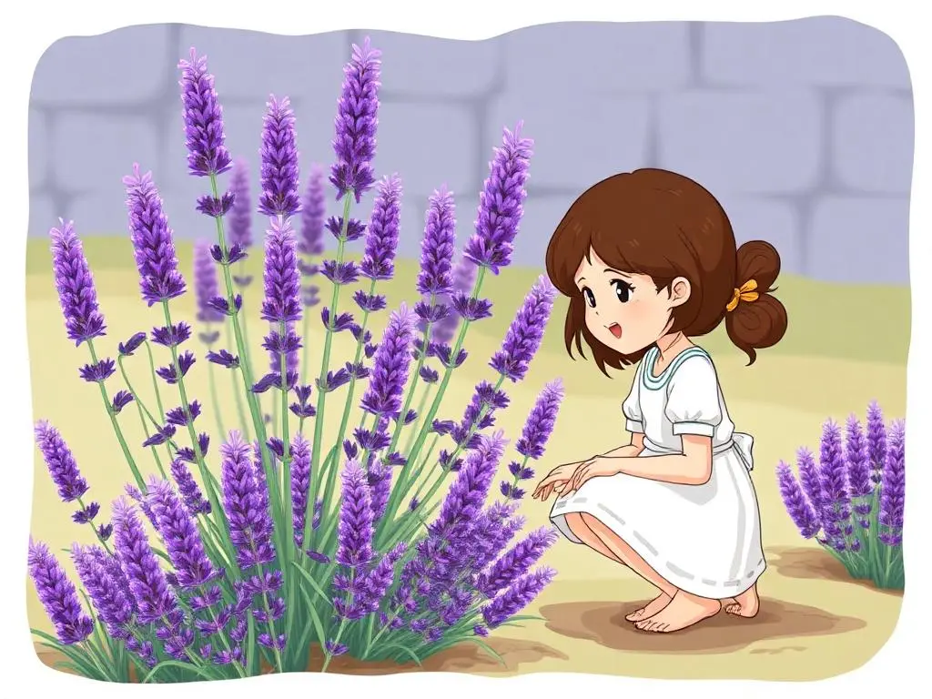 Line Art Drawing Clipart Of A Lavender Plant Easy​